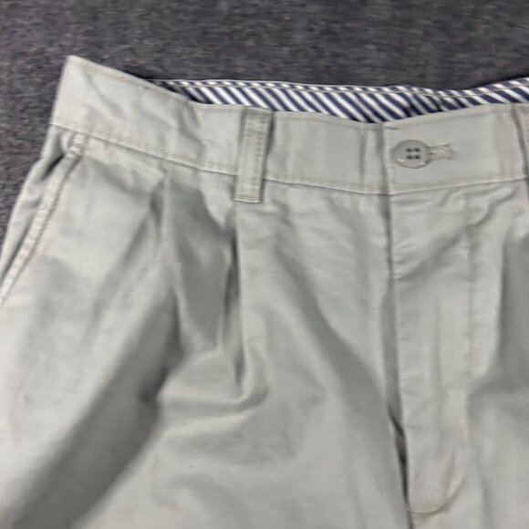 Cremieux Clinton Pants Men 32x32 Khaki Pleated 100% Cotton Trousers‎ Slacks - Picture 3 of 13